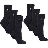 Heat Holders Women's 6 Pairs Original Thick Winter Thermal Socks in Black | Size: 4-8