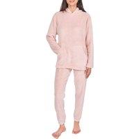 Smart Living Women's Warm & Cozy Fleece Loungewear Hoodie & Jogger Set in Pink | Size: Large