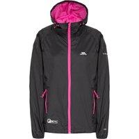 Trespass Women's Qikpac Packaway Waterproof Jacket in Black | Size: Medium