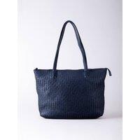 Lakeland Leather Women's 'Wreay' Leather Shopper Bag in Navy
