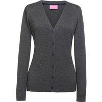 Brook Taverner Women's Augusta V Neck Cardigan in Charcoal | Size: XS