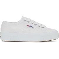 Superga Women's 2740 Lace Up Platforms in White | Size: 7.5