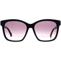 Max Mara Women's Square Shiny Black Smoke Grey Gradient MM0042 Logo9