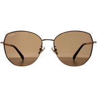 Max Mara Women's Round Gold Brown MM0114-K