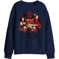 Stranger Things Board Game Kids Sweatshirt, Navy | Size: 5-6 Years