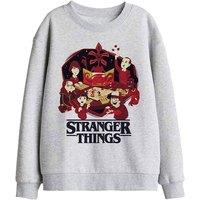 Stranger Things Board Game Kids Sweatshirt, Athletic Heather in Light Grey | Size: 7-8 Years