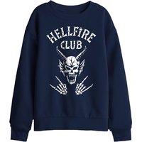 Stranger Things Hellfire Club Bones Kids Sweatshirt, Navy | Size: 5-6 Years