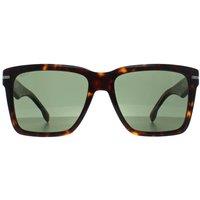Hugo Boss Men's Rectangle Havana Green BOSS 1745/S in Brown