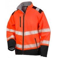 Result Men's Safe-Guard Ripstop Safety Soft Shell Jacket in Burnt Orange | Size: Small