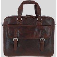 Ashwood Leather Men's 'Stefano' Real Leather Vintage Laptop Work Bag in Brown
