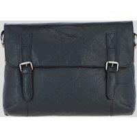Ashwood Leather Men's 'Speranza' Real Leather Vintage Messenger Bag in Black