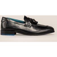 Oswin Hyde Men's Emmet Leather Tassel Loafer in Black | Size: 7