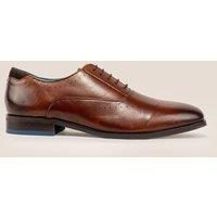 Oswin Hyde Men's Dean Leather Oxford Smart Shoe in Brown | Size: 10