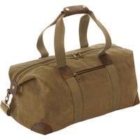 Quadra Men's Heritage Leather Accents Holdall in Light Brown