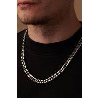 Outrage London Men's Silver Personalised 9MM Cuban Chain | Size: 20 inches