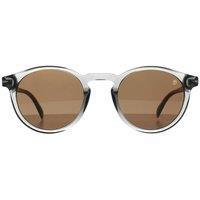 David Beckham Men's Round Transparent Grey Brown DB 1036/S