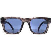 David Beckham Men's Square Dark Grey Horn Space Blue DB 7099/S