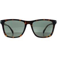 David Beckham Men's Rectangle Dark Tortoise Green DB 1092/S in Brown