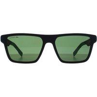 Lacoste Men's Rectangle Matte Black Green L998S