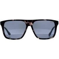 BMW Men's Square Black Tortoise Smoke Grey Mirror BW0040-H