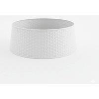 Pegdev White Rattan Style Christmas Tree Skirt Decorative Base Cover Foldable