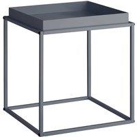 tectake Bedside Table Cambridge - With Tray-Shaped Shelf, 40 X 40 X 44 Cm in Grey