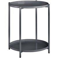 tectake Bedside Table Oxford in Grey