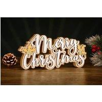Marco Paul Merry Christmas Sign Decoration in Brown