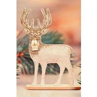 Marco Paul Wooden Stag Christmas Ornament in Brown