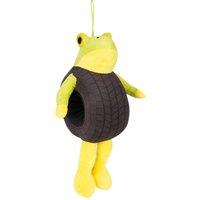 VFM e-Store Brain rot Tyre Frog Soft Toy Plush Gift 20cm x 18cm Green X 1 | Size: 20 cm x 18 cm