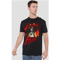 Stranger Things Eddie Munson Raising Hell T-Shirt, Black | Size: 4XL