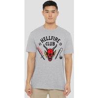 Stranger Things Hellfire Club T-Shirt, Athletic Heather in Light Grey | Size: Large
