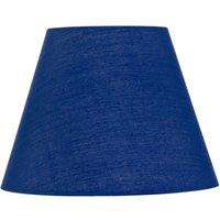 First Choice Lighting Navy Blue Cotton 20cm Diameter Tapered Fabric Lamp Shade