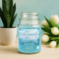 Voltico 18oz Ocean Breeze Scented Jar Candle in Light Blue