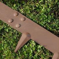 Primrose 5m Steel Modular Garden Lawn Border Path Edging Pieces in Brown