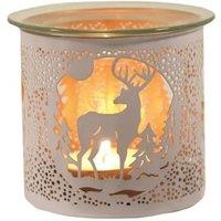 Aroma Accessories Multi Functional Tealight Wax Melt Burner 10.5cm - Stag in White