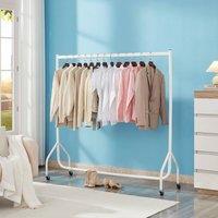 House of Home 5FT Long 5FT Tall White Clothes Rail Superior Heavy Duty Clothing Rack