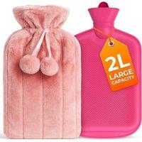 volila 2L Hot Water Bottle in Pink