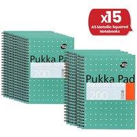 Pukka A5 Squared Grid Notebook 200 Pages, 5mm Squares, 80gsm, Wirebound, Tear-out