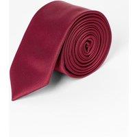 Burton Men's Claret Burgundy Slim Tie
