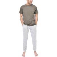 Smart Living Men's Mens Raglan T-Shirt & Bottom 2 Piece Pyjama Set Nightwear | Size: XL