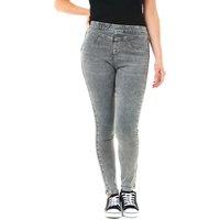 Smart Living Women's Skinny Fit Denim Jeans Jeggings Pull On Casual with Pockets in Dark Grey | Size: 18