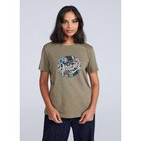 Animal Women's 'Canopy Carina' Breathable Summer Cotton T-Shirt in Khaki | Size: 6