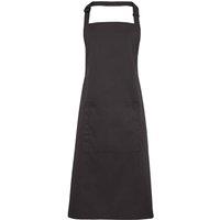 Premier Women's Colours Bip Apron With Pocket Workwear in Charcoal