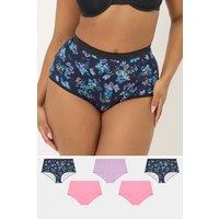Yours Women's 5 Pack High Waisted Full Briefs | Size: 30-32