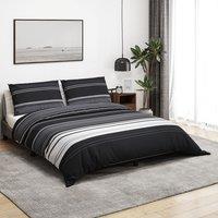 Berkfield Home Duvet Cover Set Black & White 260x240 cm Cotton