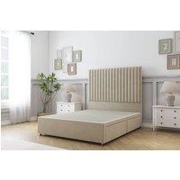 Sloomy Manhattan Coniston Divan Bed Base 4 Drawers - 26" Headboard in Cream | Size: Double