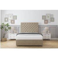 Sloomy Mayfair Coniston Divan Bed Base No Drawers - 26" Headboard in Cream | Size: Small Double