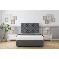 Sloomy Mayfair Coniston Divan Bed Base No Drawers - 54 Headboard in Dark Grey | Size: King