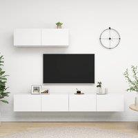 Berkfield Home TV Cabinets 3 pcs White Engineered Wood